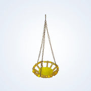 (Pack of 2) Round Bird Swings – Wooden Ladder & Colorful Swing Combo for Parakeets, Cockatiels, Conures & Small Birds